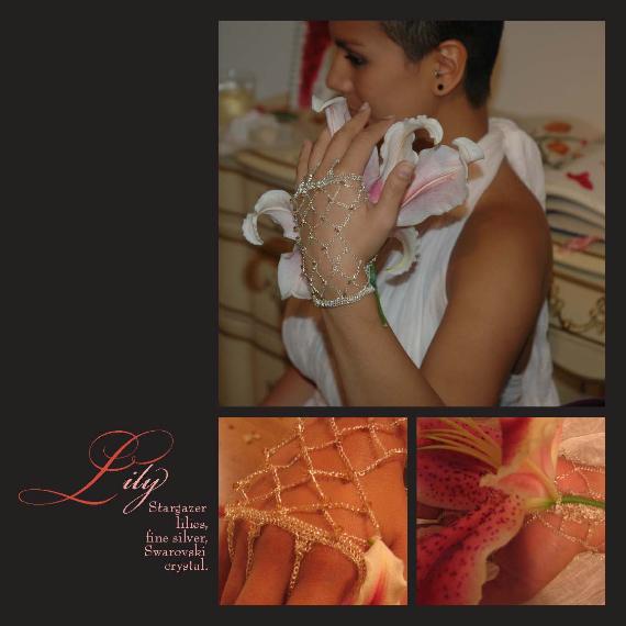 Stargazer Lily Gloves by Anne Annabelle Jones